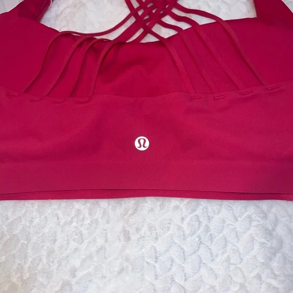 Lululemon FlexyFlex Strappy Yoga Bra | Size L/XL D-DDD | Raspberry Coulis | NWT - Picture 6 of 10